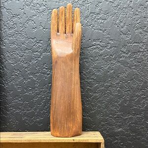 Vintage Hand Carved Wooden Hand Sculpture